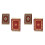 4x  Persian Woven Coasters Carpet Pattern Coaster Dining Table Decoration Technology.Red 1