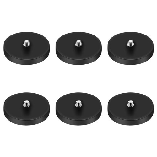 6X Magnetic Suction Bracket Base 1/4 Inch Screw Thread Hole Action Camera Holder Camera Photography Accessories