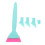 1Set Car Tint Application Tool Blue Plastic Squeegee for Window Film 5