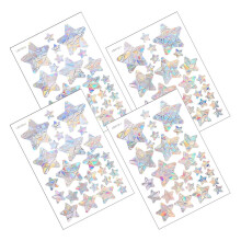 2Sets PVC Star Window Clings Removable Prism Decals for Bedroom Decor