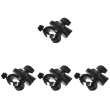 4Pcs Durable Black Metal Mic Pole Clamps Adjustable Phone Holder Clips