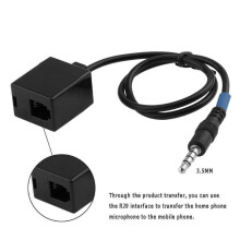 Câble adaptateur de rallonge téléphonique 35 cm, prise mâle 3,5 mm vers RJ9 4P4C femelle