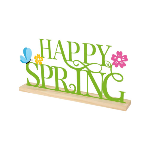 Metal Happy Spring Sign,Spring Decoration for Home,Office,Spring