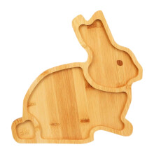 Einzigartiges Tablett mit Kaninchen-/Karotten-Design,-Hase
