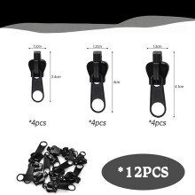 Kit de réparation instantanée Fix A Zipper (lot de 12) - Noir
