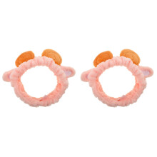 2Pcs Cute Pink Spa Headbands for Women Makeup and Face Cleaning