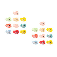 20Pcs Glow Bonsai Miniature Fish Statues Assorted Color Fairy Garden