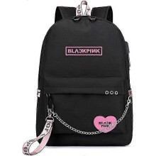 Sac à dos Blackpink, sac à dos rechargeable par USB, sac à dos scolaire pour étudiants