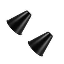 2Pcs Black Industrial Iron Lamp Shade Replacement Cone Fixture Cover