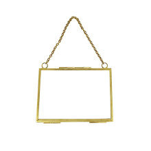 Pressed Flower Frames Wall Hanging Double Glass Picture-B