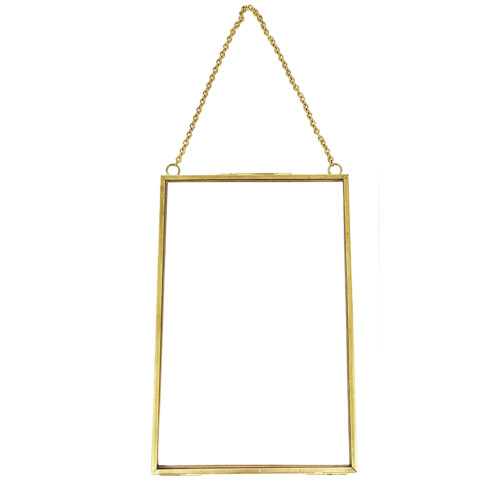 Double Glass Pressed Flower Frames Floating Hanging Photo-F
