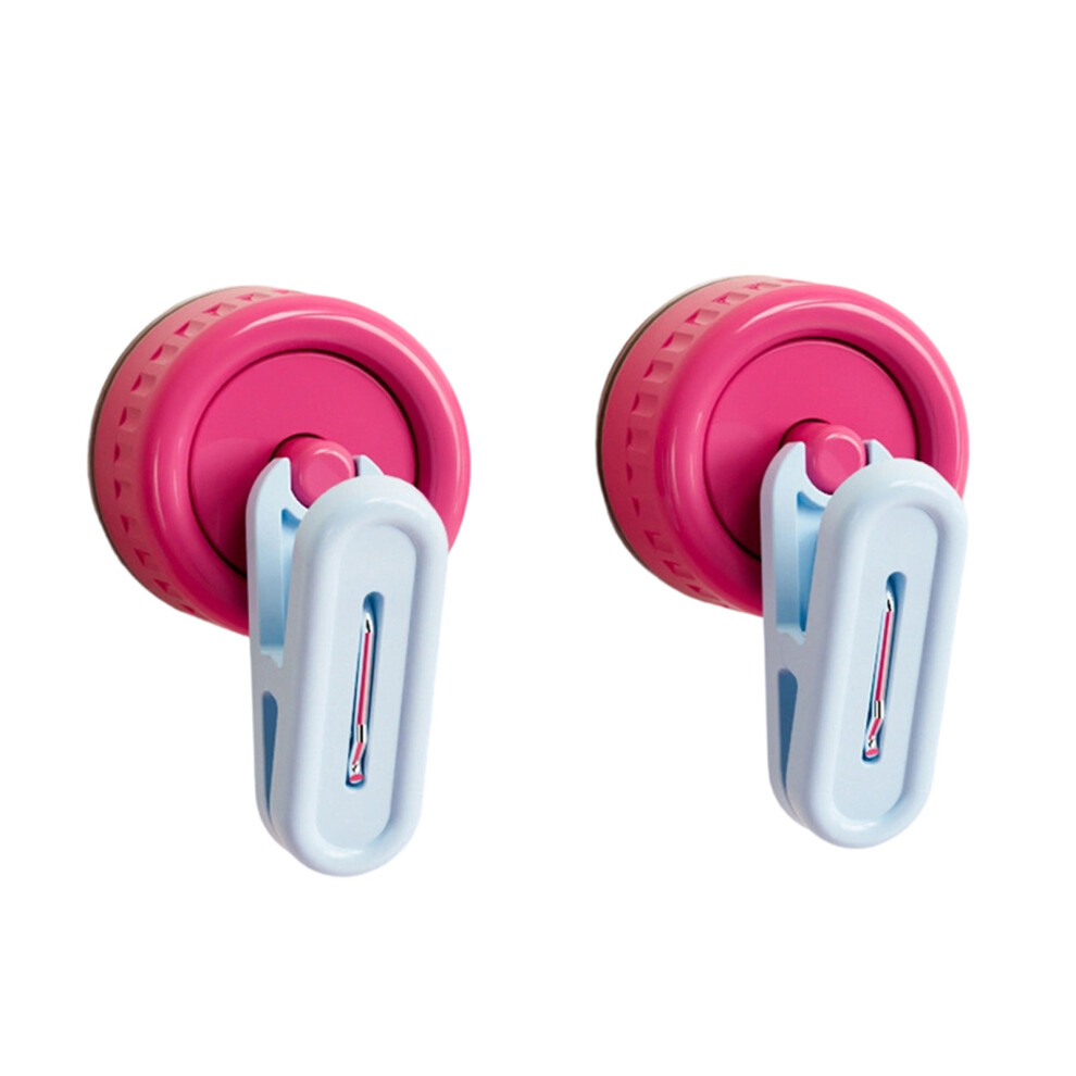 Pack Of 2 Rotatable Suction Cup Hook For Towels-rose pink