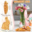 Plat en bois polyvalent en forme de lapin/carotte,-carotte 4