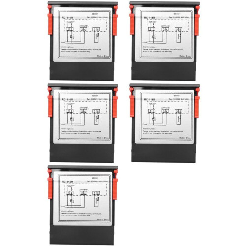 5X 220V/30A Digital Temperature Controller Rc-114M Thermostat Relay Output -30-300 Degree with Ntc Sensor