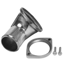 2X SBC BBC 45 Swivel Polished Water Neck Thermostat Housing for Chevy V8 350 454 Silver