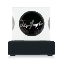 Dennis Taylor Signed Black Snooker Ball. Display Case