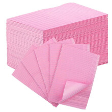 125 Stück Einweg-Nagelmatten, Faltbare Nagelpapiertücher, Übungsblatt für Acrylnägel, Übungsmatte für Nageltische, Rosa