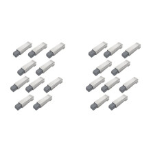 20 Pack Soft Close Motion Damper Mechanism for Full Overlay Hinges, Smooth Slow Straight-Arm, Clip Top Retrofitting