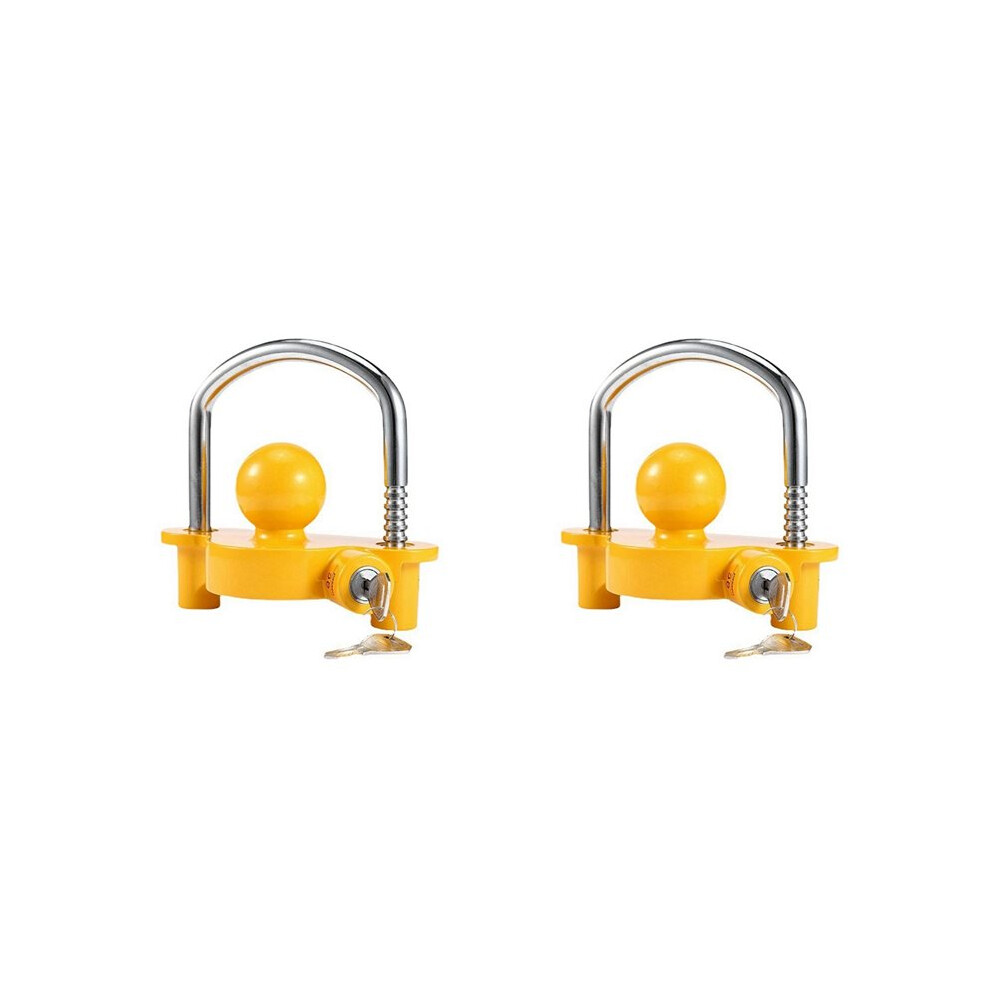 2X Universal Trailer Coupler Hitch Lock Tow Security Anti-Theft Adjustable Heavy Duty Vehicle Truck Lorry Caravan 4711321993440