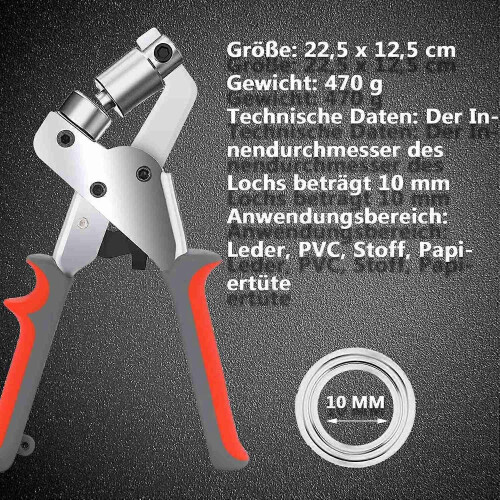 Kit de pince à œillets, machine à œillets manuelle avec 100 œillets 2