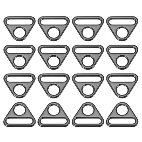 Triangle Buckle Adjuster, Triangular D Ring Adjustment with Rod Swivel Clamp for Webbing School Bag Strap Webbing A