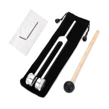 Stimmgabel für Klangtherapie 128 Hz – gewichtetes akustisches Vibrationsinstrument zur Entspannung