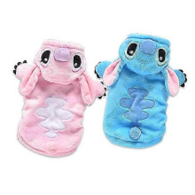 (XL, pink) Stitch Coat Jacket Pet Dog Clothes Velvet Clothing Dogs Super Small Cute Chihuahua Thicken Autumn Winter Blue Boy Mascotas