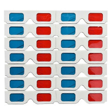50 stuks 3D-brillen met papieren montuur, stereoscopische brillen met rode en blauwe lenzen, geschikt voor bioscoop en filmtheater.