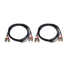 2X 2RCA Un 2 RCA Maschio Cavo Audio Placcato Nel Oro Cavo Audio RCA 1M Home Theater DVD TV CD Amplificatore Scatola di Risonanza