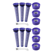 14-Pack Vacuum Filter Kit for V6, V8, V7 Vacuum Cleaner, 6 HEPA Column Filter, 6 Pre-Filter, 2 Cleaning Brush