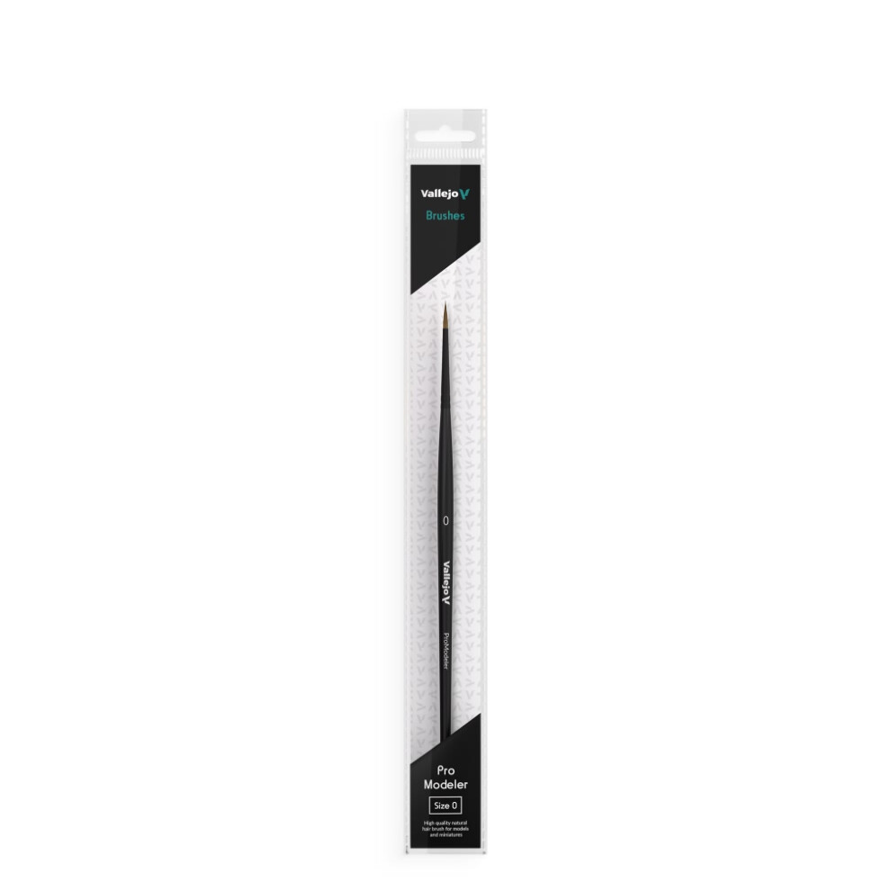 Vallejo Valb01000 - Av Pro Modeller - Natural Hair Round Brush No. 0