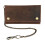 CTM Men's Hunter Leather Long Trifold Chain Wallet 1