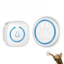 Trådløs dørklokke til katte og hunde, 300 m rækkevidde, 60 sange, høj lydstyrke, vandtæt, smart home træningskl