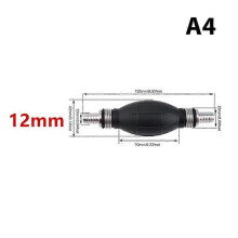 (12 mm) 6mm/8mm/10mm/12mm Hand Fuel Pump Line Rubber Aluminum Hand Primer Bulb diesel oil transfer petrol for Car Boat Marine Outboard