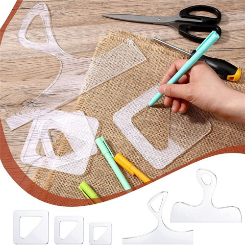 5 Pcs Router Templates for Woodworking Acrylic Templates Angled Curvy Tracing Stencils Guide Tools for Kitchen 2