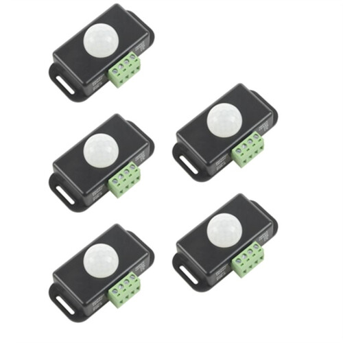 5Pcs  12 24V 8A Automatic Adjustable PIR Motion Sensor  IR Infrared Detector Light  Module for LED Strip