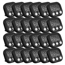 24 Pcs Digital Kitchen Timer Bulk Small Magnetic Timer /Off Minute for Classroom Cooking Baking(Black)