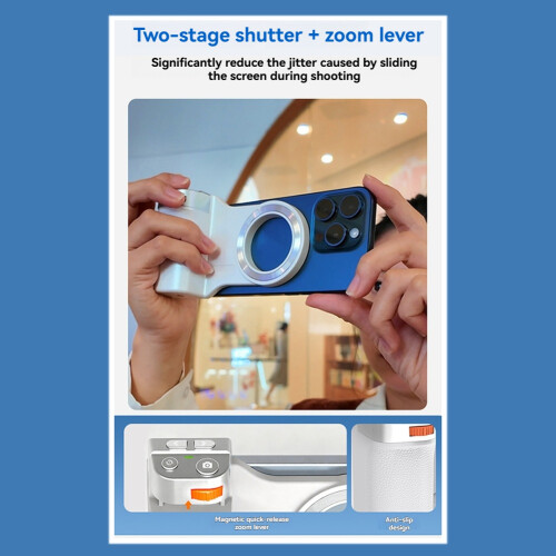 2026 Phone Camera Magnetic Grip Assistant Shutter Grip  Remote Control Photography Stabilizer