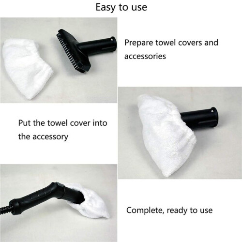 8 Pcs Microfiber Cover Set for Hand Nozzle  EasyFix Steam Cleaner SC1, SC2, SC3, SC4, SC5 1