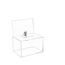 Urna electoral grande para concursos, de acrílico transparente, 1600 x 1220 x 1000 cm, para almacenamiento de correo, diseño sencillo, 1