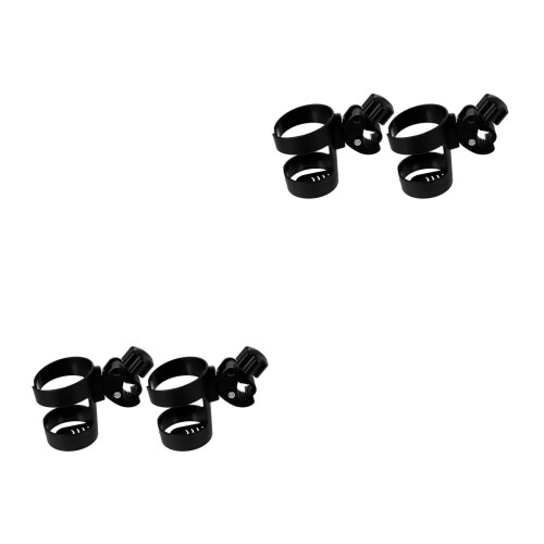 4Pcs Multi-Use Black Plastic Stroller and Cart 1