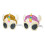 2pcs unicorn cartoon glasses for use 1