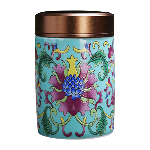 3Pcs Ceramic Tea Storage Can Multi Color for Loose Tea Leaves