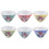 6Pcs Asian Style Ceramic Tea Cups Small Set for Office and Home 1