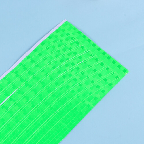 8 Pièces Autocollants Réfléchissants Verts Pour Roue De 2