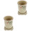 2Pcs Ceramic Chopsticks Drain Holder Beige Kitchen Utensil Organizer 3
