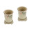 2Pcs Ceramic Chopsticks Drain Holder Beige Kitchen Utensil Organizer 4