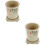 2Pcs Ceramic Chopsticks Drain Holder Beige Kitchen Utensil Organizer 6