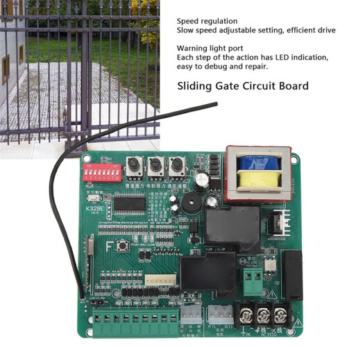 Sliding Gate Operator Control Board Replacement, Main PCB Circuit for Gate Motor, Universal Gate Opener with Indicators 2