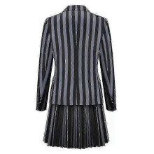 (Without wig, female) Wednesday Addams Cosplay Costume Set Nevermore Academy School Uniform Halloween Carnival Party Costume For Adults Kids-r 2025